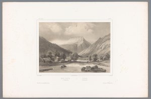 Pohled na Gaustatoppen v Telemarku Mont-Gousta à Tellemarken / Gousta. Tellemarken (název na objektu) Tváře ve Skandinávii (název série) Vues du Nord. Norvege (název série)