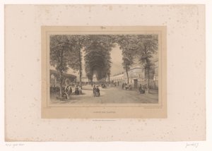 Pohled na Jardin des Plantes Jardin des Plantes (název na objektu) Tváře v Paříži a okolí (název série) Paris (název série na objektu) od Louis Julien Jacottet