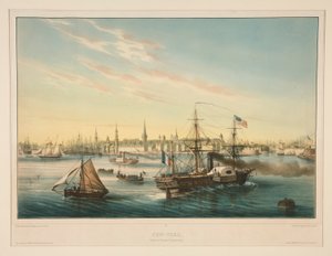 New York. Příjezd transatlantického parníku. od Louis Le Breton