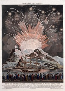 Slavnosti při korunovaci Napoleona - Le Coeur, Louis (aktivní cca 1800) - 1806 - Akvatinta - 54,3x42,4 - Soukromá sbírka