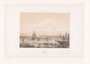 Pohled na Bassin Napoléon III v přístavu Cherbourg Cherbourg. Basin Napoleon III (název na předmětu) Současná Francie (název série) La France de nos jours (název série na objektu)