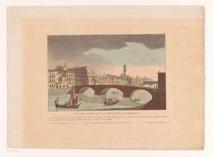Pohled na Ponte Santa Trinita ve Florencii Vue du Pont de la Trinité ve Florencii (název na objektu) Panoráma měst v Itálii, Španělsku a Egyptě (název série)