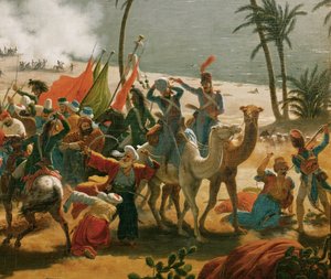 Bitva u Abúkiru (olej na plátně)