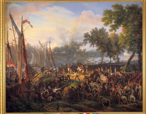 První průchod Rýnem francouzskou armádou pod velením Jourdan a Kleber v Düsseldorfu ve vévodce z Bergu, 6. od Louis Lejeune