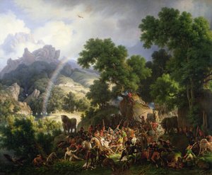 generál Lejeune. zajat a svlečen donaha španělskými partyzánskými jednotkami, je zachráněn Don Juan Padalea (