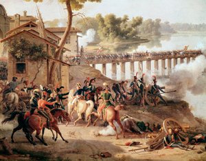 Napoleon Bonaparte vydává rozkazy během bitvy u Lodi od Louis Lejeune