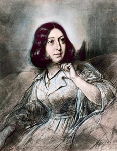 Portrét George Sandové podle Louise Leopolda Boillyho