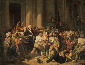 Akt odvahy pana Defontenaye, starosty města Rouen, 29. srpna 1792 (olej na plátně) od Louis Leopold Boilly