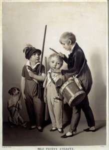 Moji malí vojáci. Rytina Louis Leopold Boilly (1761-1845) od Louis Leopold Boilly