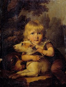 Portrét Louise Arnaulta (1803-1885) Dětská malba od Louise Leopolda Boillyho (1761-1845) 1808 cca. Slunce. 0,22 x 0,16 m od Louis Leopold Boilly