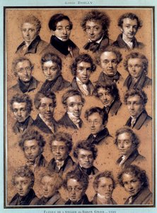Portrét studentů ateliéru malíře Antoina Jeana Grose (1771-1835) Kresba Louis Leopold Boilly (1761-1845) 1820 Paříž, B.N. od Louis Leopold Boilly