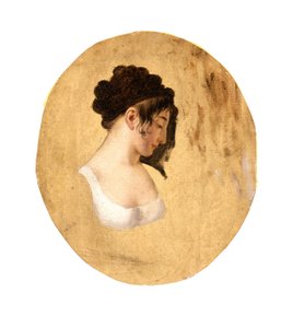 Profil hlavy mladé ženy, cca 1794 (olej, papír na plátně) od Louis Leopold Boilly