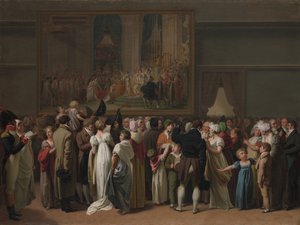 The Public Viewing Davids Coronation v Louvre, 1810. od Louis Leopold Boilly
