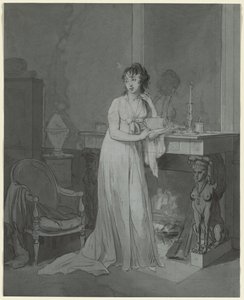 Žena před krbem, c. 1803. od Louis Leopold Boilly