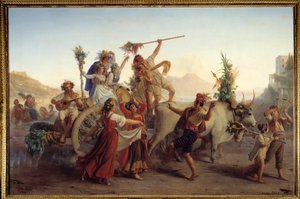 Návrat svátku Madony z oblouku u Neapole Obraz Louis Leopold Robert (1794-1835) 1827 Ne. 1,47x2,12 m