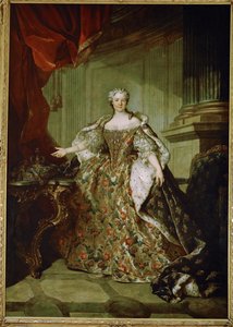Marie Leszczynská, francouzská královna, manželka Ludvíka XV., dcera Stanislava Leszczynského, polského krále ... od Louis M. Tocque