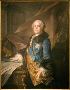 Portrét Abela Francoise Poissona, markýze de Marigny (1727-1781), správce králových budov, Olejomalba na plátně od Louise Tocquea (1696-1772). Fotografie, KIM Youngtae, Paříž, Musee Carnavalet.
