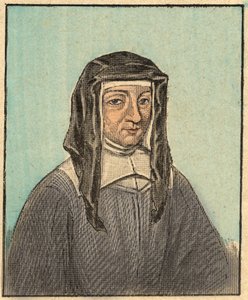 Portrét Louise de Marillac (Louise Le Gras) (1591-1660) - rytina z „“ Náboženské učení očima. Báječné album“ Louis Maitrejean a Georget Ramond - Francie 1910
