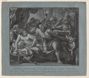 Samson zajat Filištíny v domě Dalily od Louis Marin Bonnet