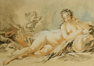Venuše odpočívá, po Francois Boucher; Zbytek Venuše, podle Francoise Bouchera, 1774 od Louis Marin Bonnet