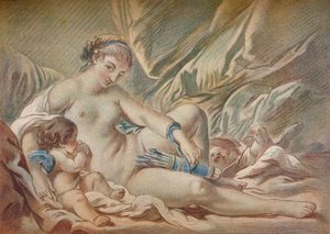 Venuše a Amor, 18. století, 1919 od Louis Marin Bonnet
