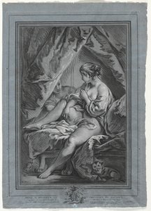 Mladá žena sedící na posteli, 1764-1767. od Louis Marin Bonnet