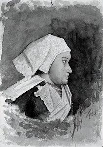 Bretaňská rolnice, 1884. od Louis Michel Eilshemius