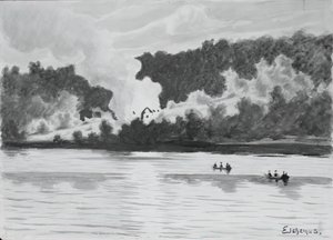 Oheň viděn z East Lyme, Connecticut, 1900. od Louis Michel Eilshemius