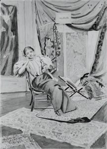 Dívka na židli, c. 1891. od Louis Michel Eilshemius