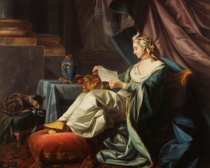 Mladý sultán čte dopis, od Louis Michel van Loo