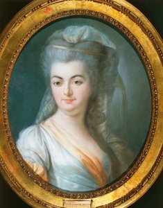Portrét zahalené ženy od Louis Michel van Loo (1707-1771), pastel na pergamenu od Louis Michel van Loo