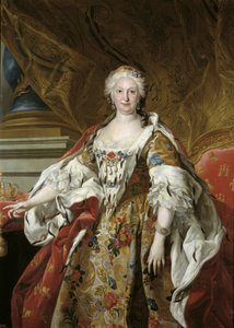 Španělsky: Isabel Farnesio, reina de España Oficiální portrét královny Isabel de Farnesio od Louis Michel van Loo