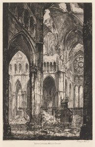 Katedrála v Rheims, jižní transept od Louis Orr