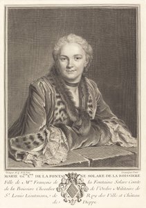 Marie Gallise de la Fontaine od Louis Petit after Maurice Quentin de La Tour