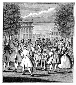 Beau Monde v parku St James, 1750. od Louis Philippe Boitard