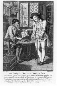 Marnotratná sestra aneb Moderní dědic, hospoda. 1750 od Louis Philippe Boitard