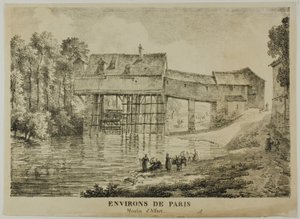Okolí Paříže: Alfort Mill od Louis Pierre Baltard