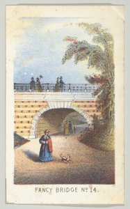 Fancy Bridge No. 14, ze série, Views in Central Park, New York, Part 3, 1864. od Louis Prang