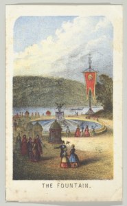 Fontána, ze série, Pohledy v Central Parku, New York, část 3, 1864. od Louis Prang