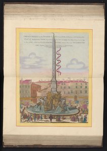 Vierstromenfontein te Rome Obelisco Panphilio gia nell ippodrom (...) (název na objektu) od Louis Rouhier