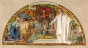 Stát jako arbitr pro průmysl, školství a armádu (studie pro lunetu, Old Senate Office Building) od Louis Schaettle