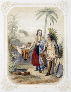 Rodina v Oceánii - v ""Album mladého cestovatele"", ilustroval Louis Lassalle