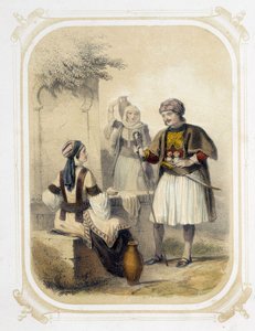 Obyvatelé Řecka - v ""Album mladého cestovatele"", ilustroval Louis Lassalle