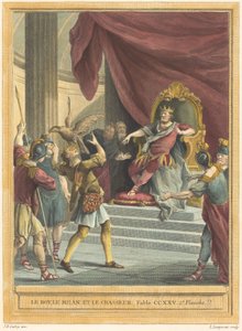 Král, drak a lovec od Louis Simon Lempereur after Jean Baptiste Oudry