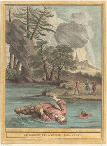 Le torrent et la riviere ( Torrent a řeka ) od Louis Simon Lempereur after Jean Baptiste Oudry
