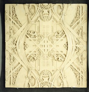 Fragment stropu, zdobený propracovanými svitky a listovými zařízeními, 1906-1908 od Louis Sullivan
