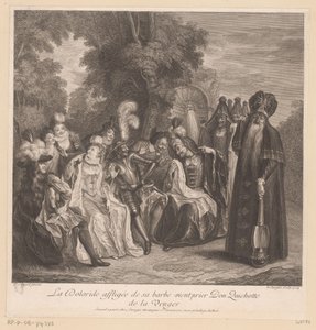 Doloride žádá Dona Quijota, aby se za ni pomstil La Doloride affligée de sa barbe vient prier Don Quichotte de la venger (titul na objektu) Historie Dona Quijota z La Mancha (název série)