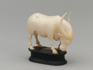 Černý biskup, šachová figurka, Indie, circa 1820 od Louis Thomas Bardel