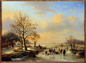Bruslaři. Obraz Louis Verwee (1807-1877) od Louis Verwee