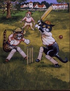 Kočky Hrající Kriket od Louis Wain